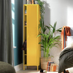 Tall 1 Door 4 Shelf Locker - Mustard | Vibrant Color Accent