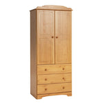Home Nordic 2 Door 3 Drawer Wardrobe - Pine | wardrobe with drawers