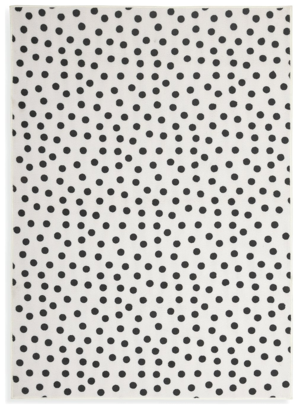 Multi Spot Black & White Cut Pile Rug - 230x160cm