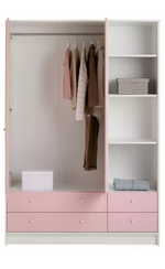 Kids Malibu 2 Door 4 Drawer Wardrobe - Pink (B GRADE 1076)
