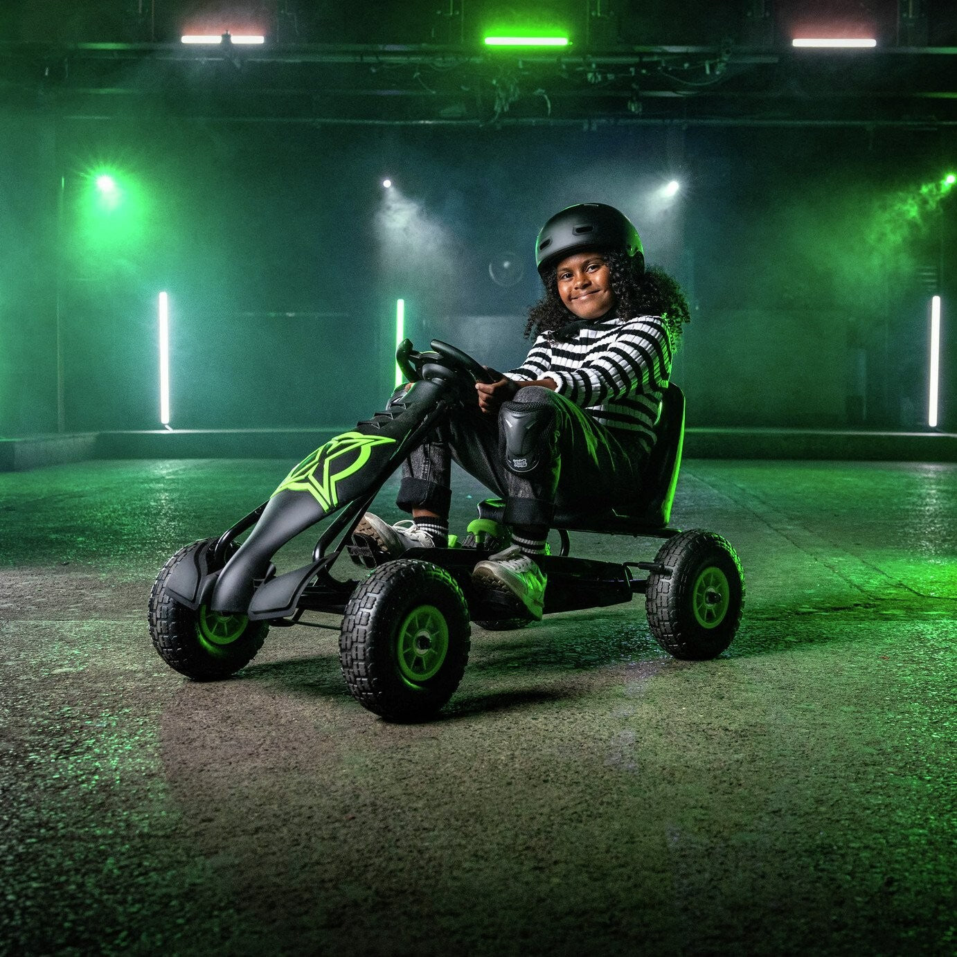 Xootz Viper Racing Go Kart - Black/Green