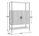 Habitat Loft Living 2 Door Cabinet - Oak
