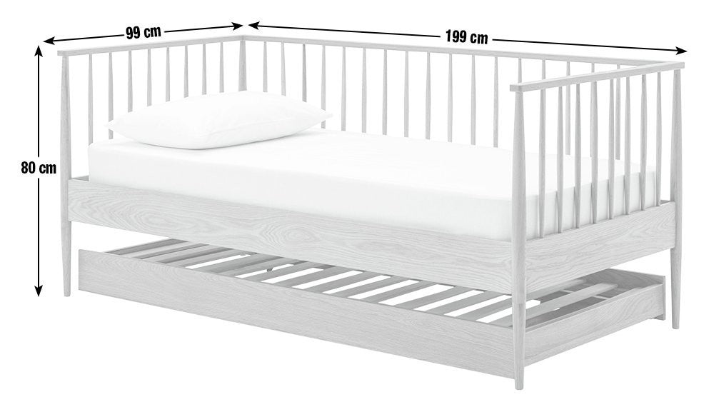 Chiltern Trundle Day Bed - Oak | Multi-functional Guest Setup
