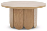 Habitat Flora Round Coffee Table - Oak | Modern Living Room Table with Storage S