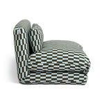Lexi Single Fabric Chairbed - Blue & Green | Compact Guest Seating