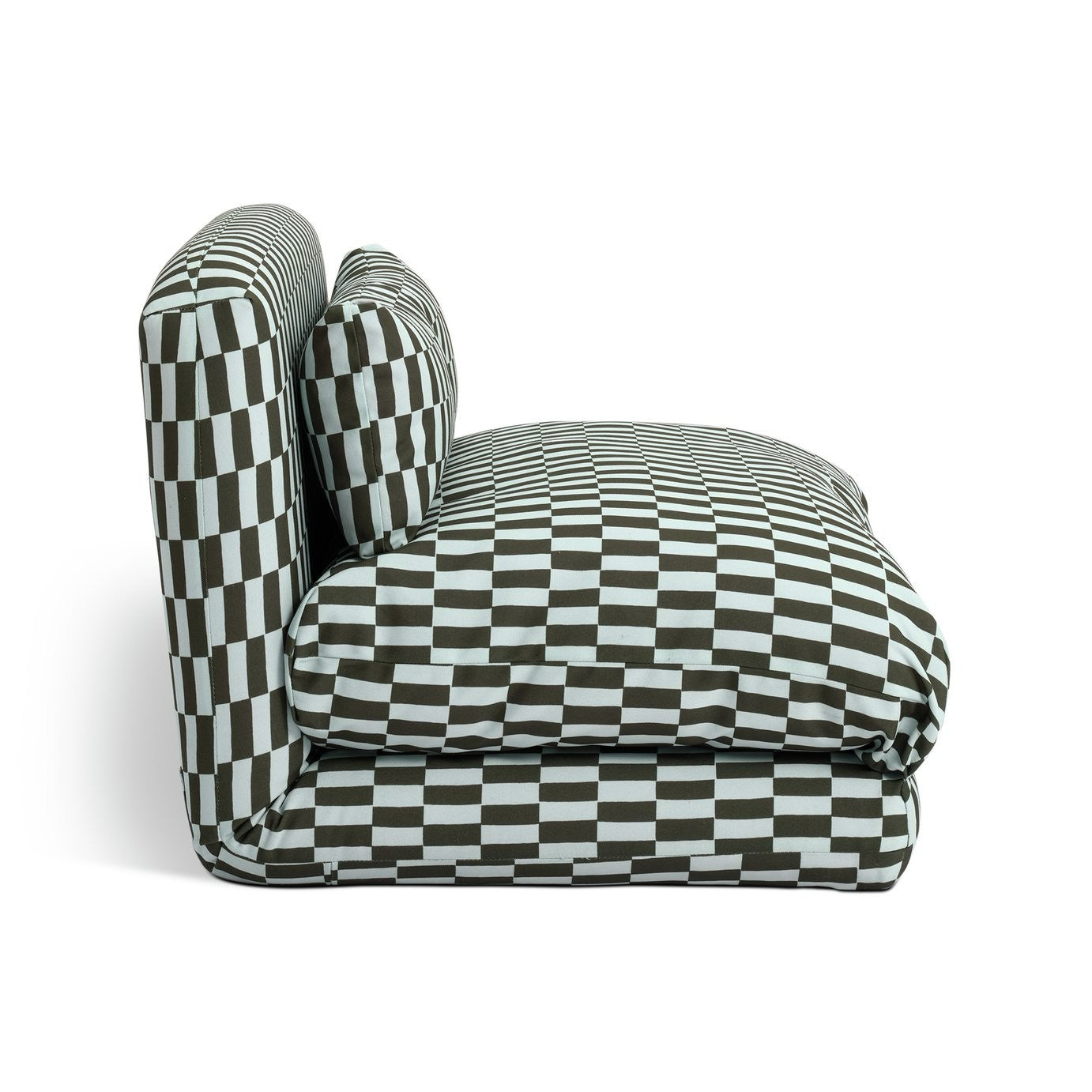 Lexi Single Fabric Chairbed - Blue & Green | Compact Guest Seating