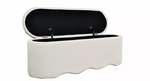 Onda Large Fabric Ottoman Natural | Storage Footstool Bench Furniture