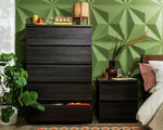 Home Jenson 5 Drawer Chest - Black | Sleek Storage Solution