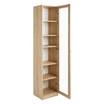 Home Carla 1 Door Display Cabinet - Oak | Style and storage to any room
