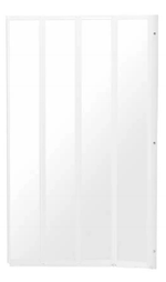 Home 3mm 4 Fold Bath Screen White | Shower Enclosure for Bathroom Space Saver