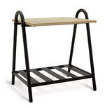 Turner Bedside Table Black | Bedroom Nightstand Storage Furniture