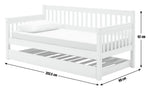 Home Aspley Trundle Day Bed - Oak Effect | Guest bed with trundle