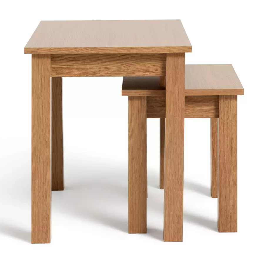 Home Apley Nest of 2 Tables Natural | Modern Living Room Side Table Furniture