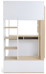 Norah Teen Slatted High Sleeper Bed Frame- White | Teen Loft Bed