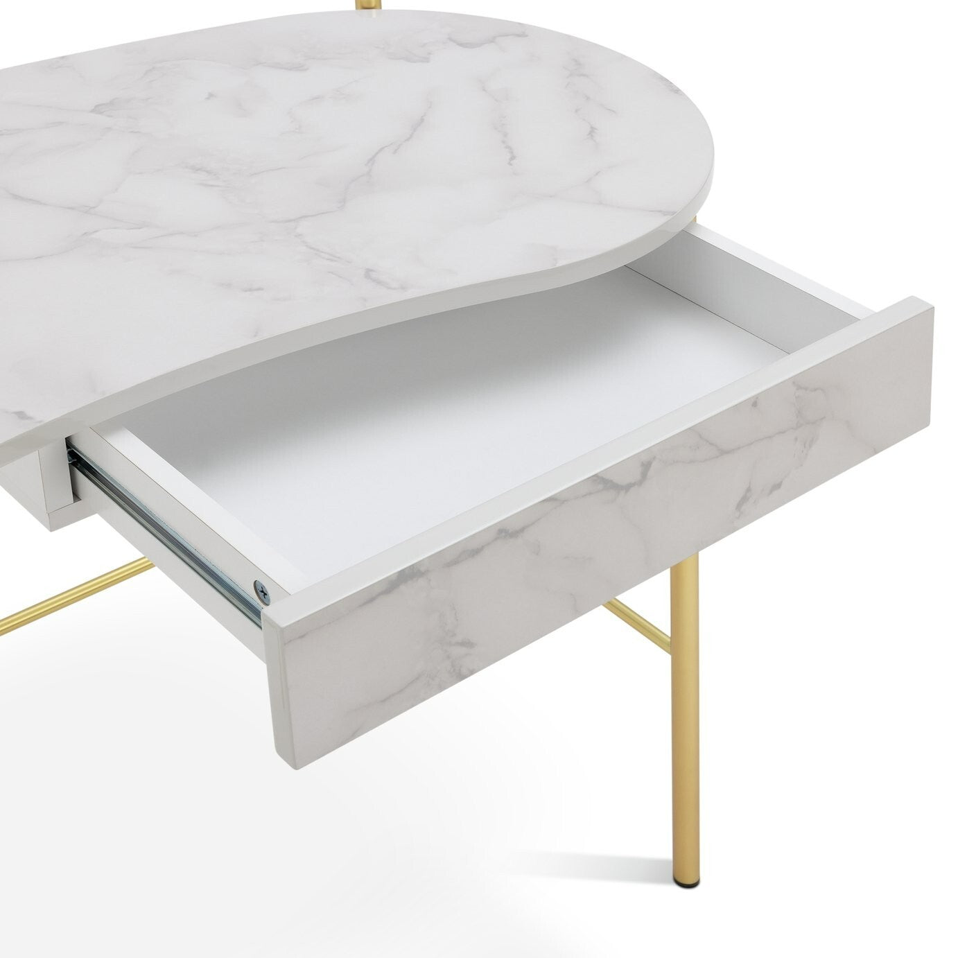 Habitat Dulcie 1 Drawer Office Desk - Marble Effect