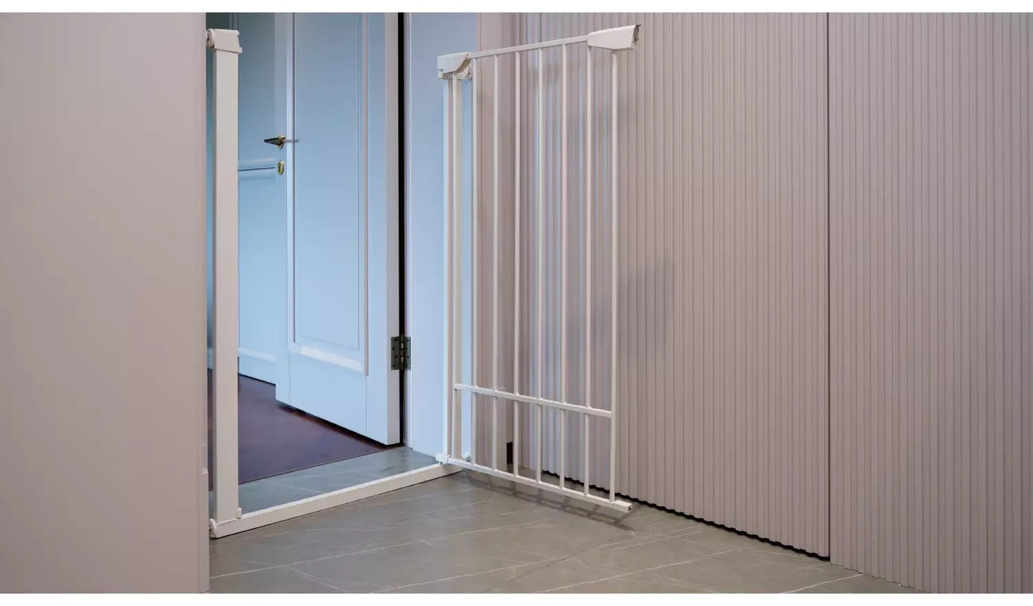 Extra Tall Pressure Fit Pet Gate White | Safety Gate for Dogs & Pets