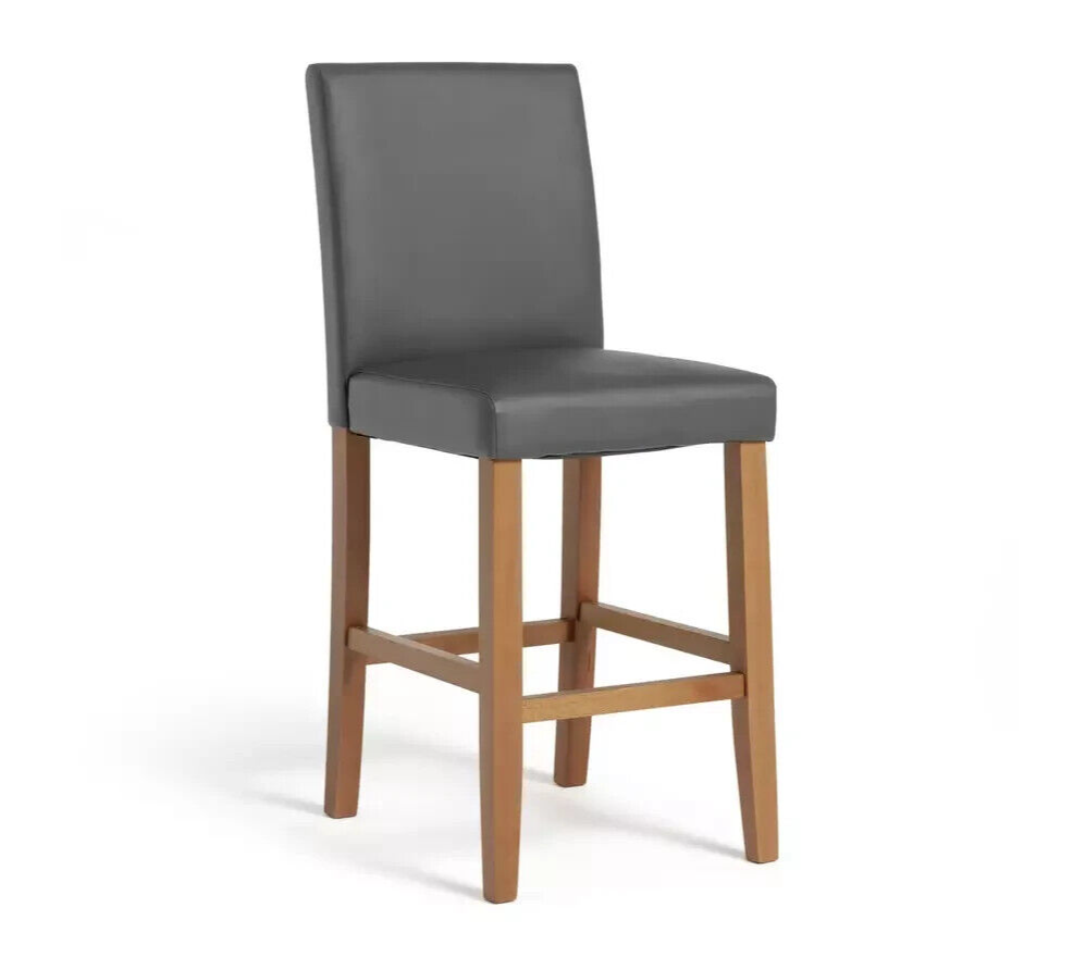 Winslow Faux Leather Bar Stool - Grey