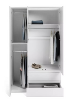 Jenson 3 Door 2 Drawer Tall Wardrobe - White Gloss ( B Grade )