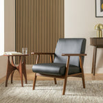 Home Watson Leather Chair - Black
