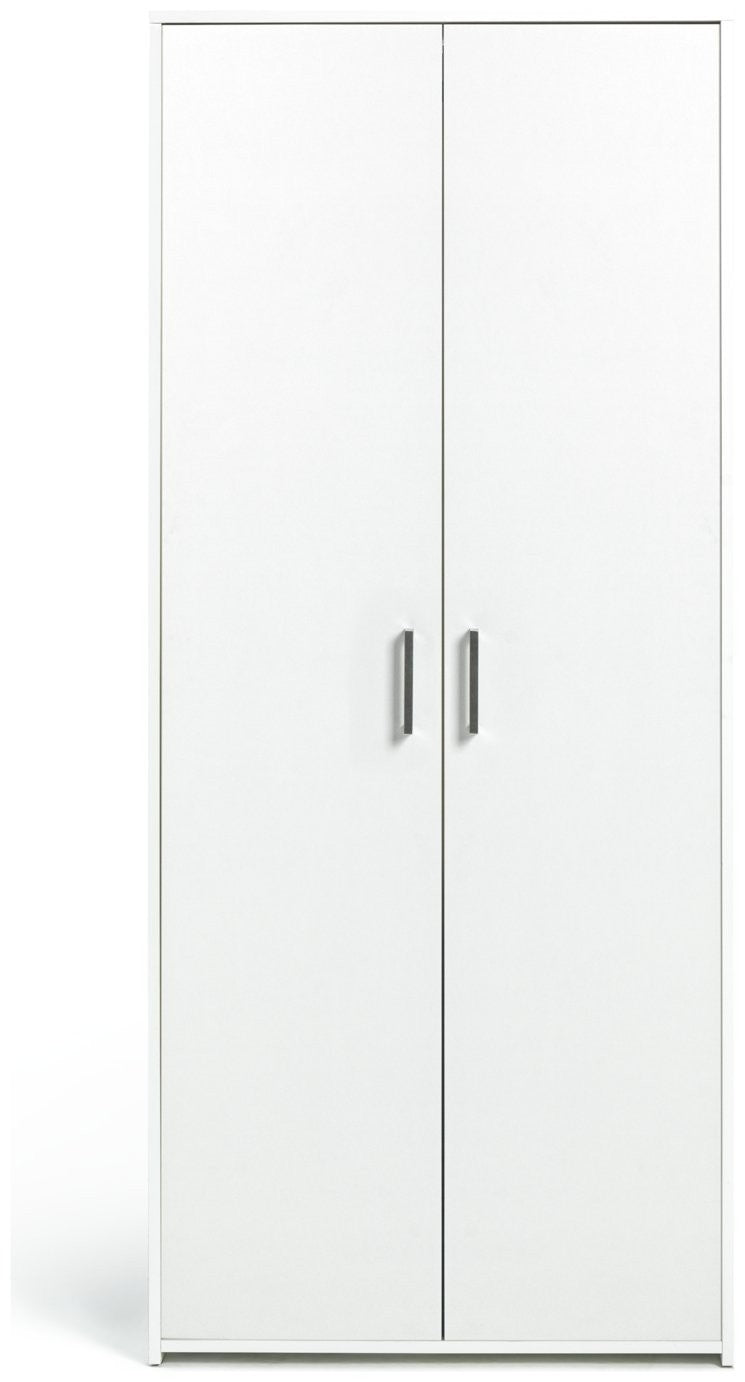 Home Oslo 2 Door Wardrobe - White | Scandinavian Interior Style