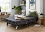 Home Duo Fabric 2 Seater Clic Clac Sofa Bed - Charcoal ( B Grade 53563 - 53568 )
