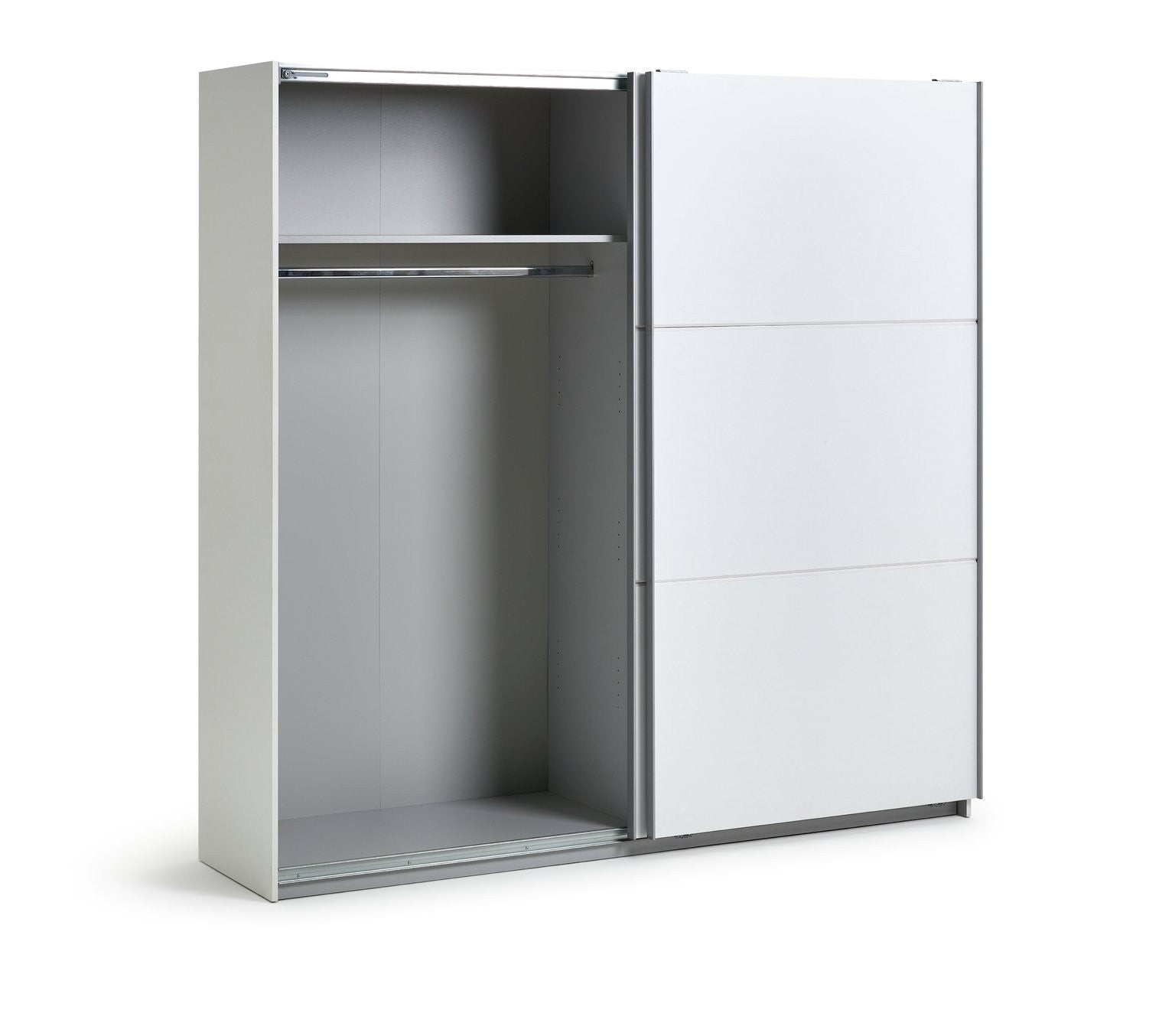 Holsted 200cm Sliding Wardrobe - White | Refined Bedroom Atmosphere