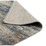 Distressed Abstract Blue Rug 120x170cm | Modern Living Room Floor Rug Carpet