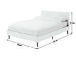 Skylar Small Double Bed Frame - White
