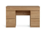 Jenson Double Pedestal Dressing Table - Oak