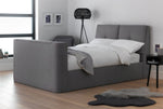 Home Jakob Kingsize TV Ottoman Bed Frame - Grey | High End Bedroom Comfort