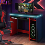 X Rocker Carbon-Tek Adapt LED Gaming Desk - Grey | Ergonomic Workspace Setup RGB