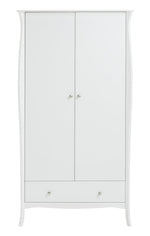 Home 2 Door 1 Drawer Wardrobe - White | Curvaceous looks wardrobe