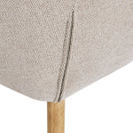 Home Alarik Pair of Fabric Dining Chairs - Natural | Kitchen Table Chair Set