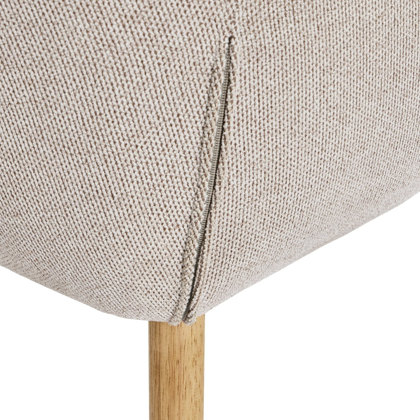 Home Alarik Pair of Fabric Dining Chairs - Natural | Kitchen Table Chair Set