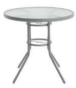 Home 4 Seater Metal Patio Set - Light Grey | Outdoor Garden Furniture