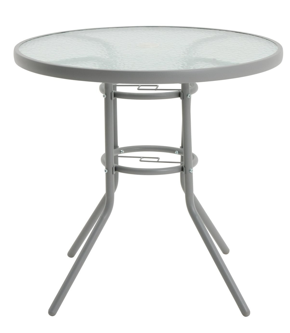 Home 4 Seater Metal Patio Set - Light Grey | Outdoor Garden Furniture