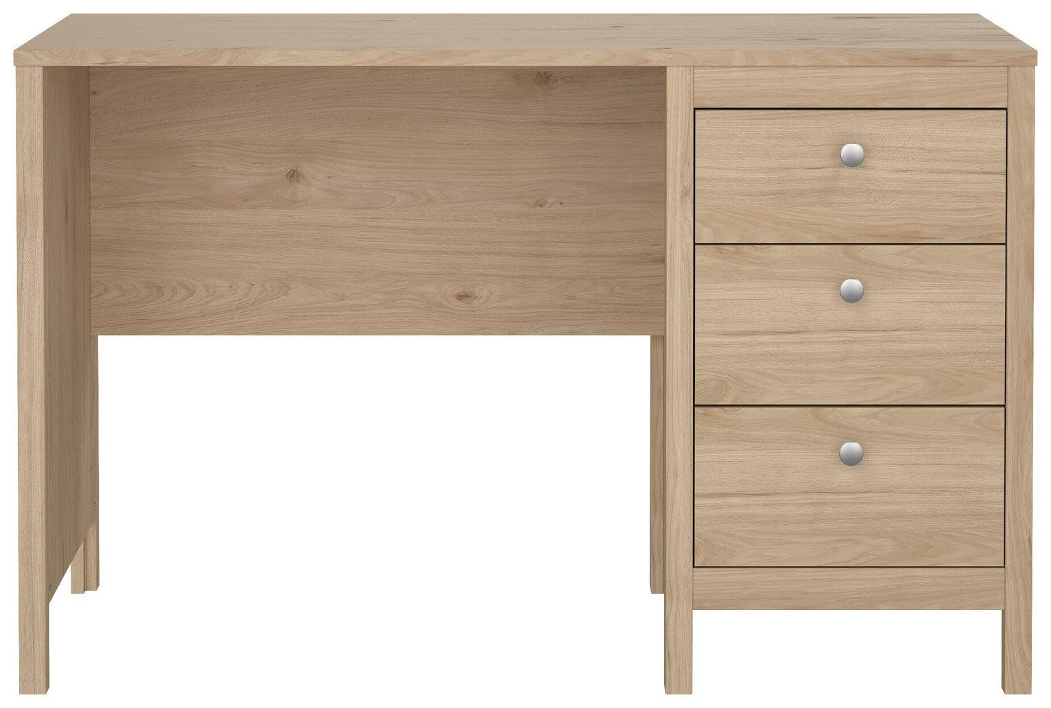 Tvilum Madrid 3 Drawer Office Desk - Oak | Minimalist Approach Workspace Setup