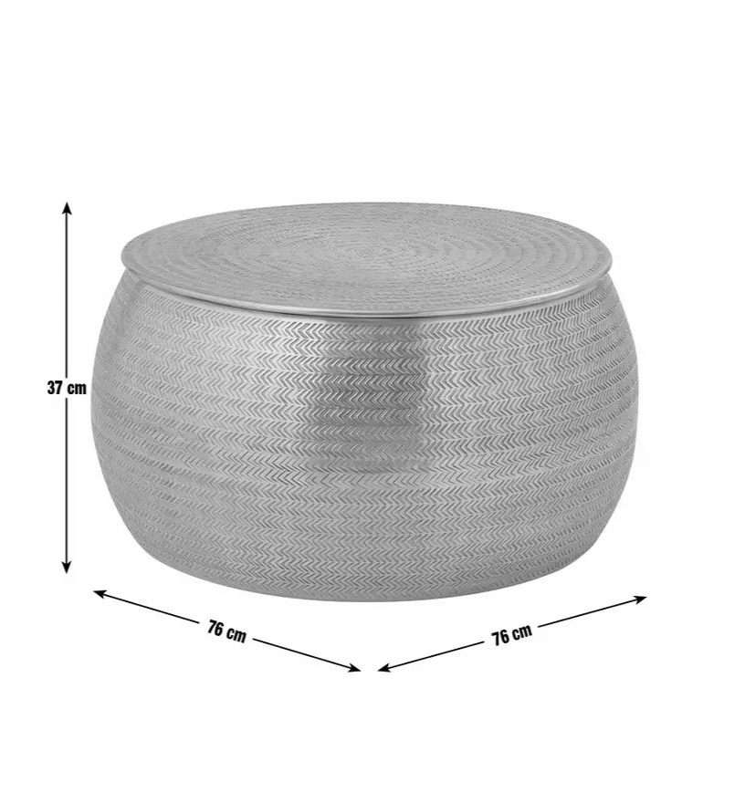 Sona Storage Coffee Table Silver | Modern Living Room Coffee Table