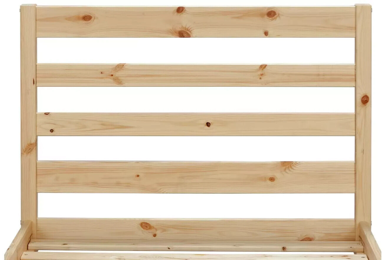 Home Kaycie Single Bed Frame Pine | Sturdy Bedroom Furniture Base with Mattress