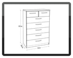 Hallingford Grey 5+2 Drawer Chest