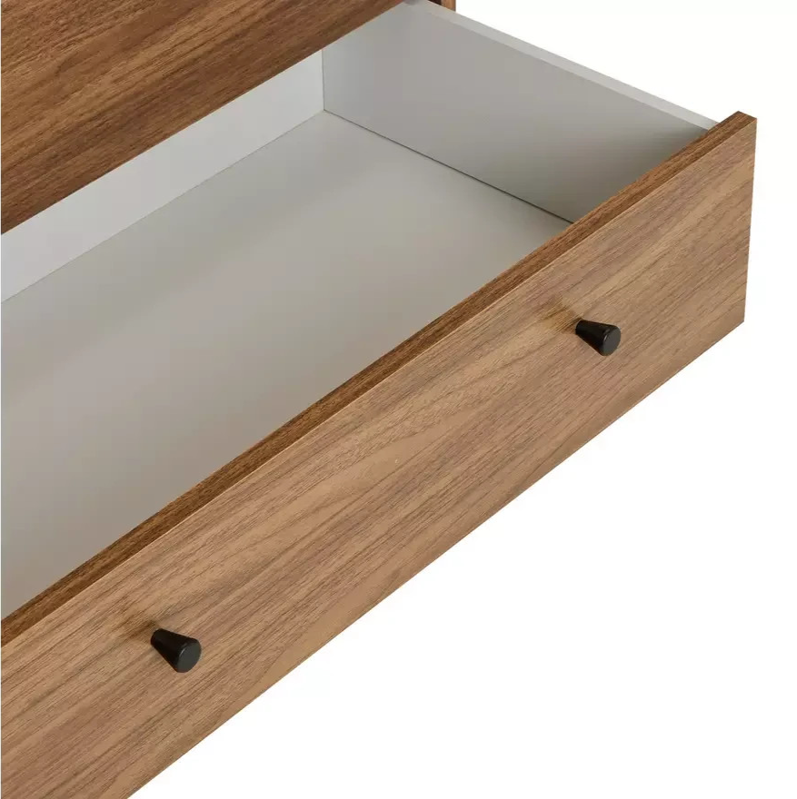 Home Malibu 7 Drawer Chest Walnut | Bedroom Storage Furniture Unit