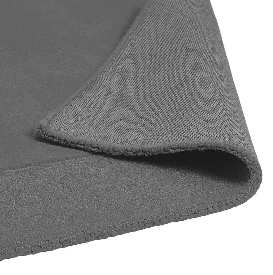 Simple Border Grey Wool Rug 160x230cm Modern Living Room Bedroom Area Rug