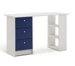 Malibu 3 Drawers Desk - Blue & White ( B Grade 55074 )