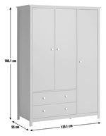 Brooklyn 3 Door Wardrobe - Green | Spacious Clothing Organization