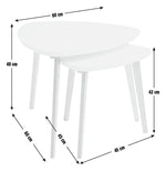 Habitat Cato Nest of 2 Tables - White