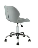 Home Boutique Faux Leather Office Chair Grey | Modern Desk Chair Home Office Fur