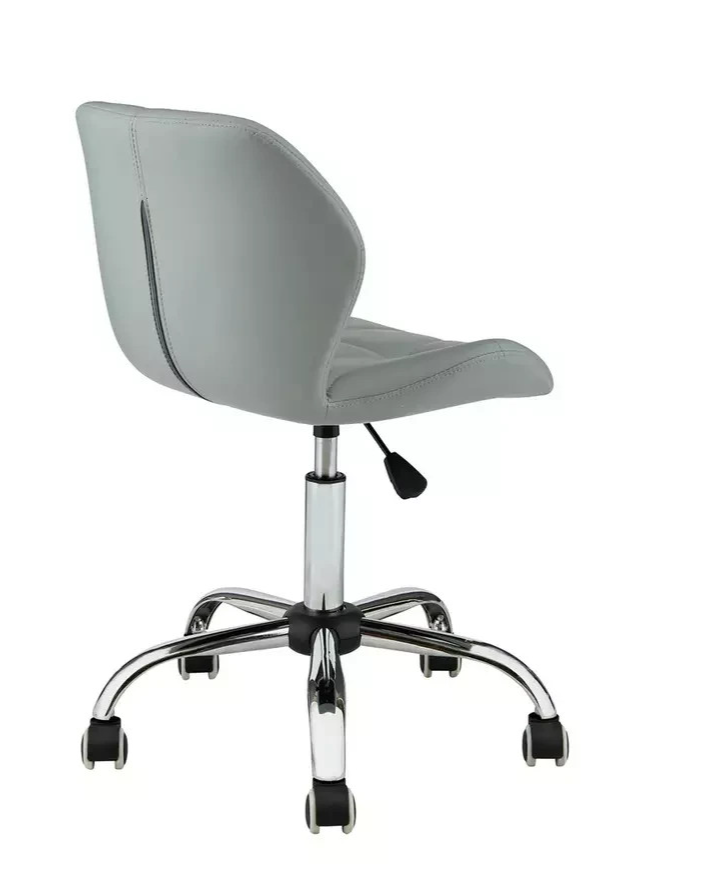 Home Boutique Faux Leather Office Chair Grey | Modern Desk Chair Home Office Fur