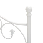 Home Marietta Double Metal Bed Frame - White | Elegant Bedroom Setup
