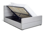 Home Costa Fabric Double Ottoman Bed Frame - Grey (S)