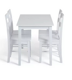 Chicago Table & 4 Chairs - White